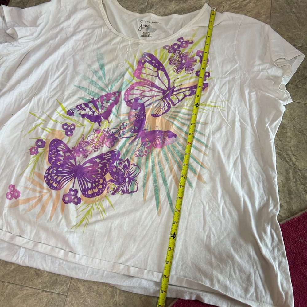 Butterfly floral y2k top sz‎ 5x - Picture 7 of 9